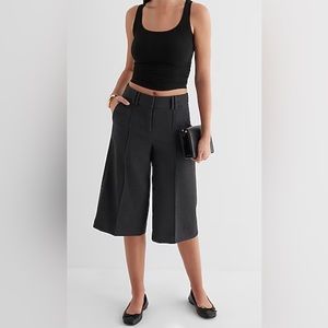 ‼️SOLD‼️ Express Editor Charcoal Gray Gaucho Crop Pant - 2